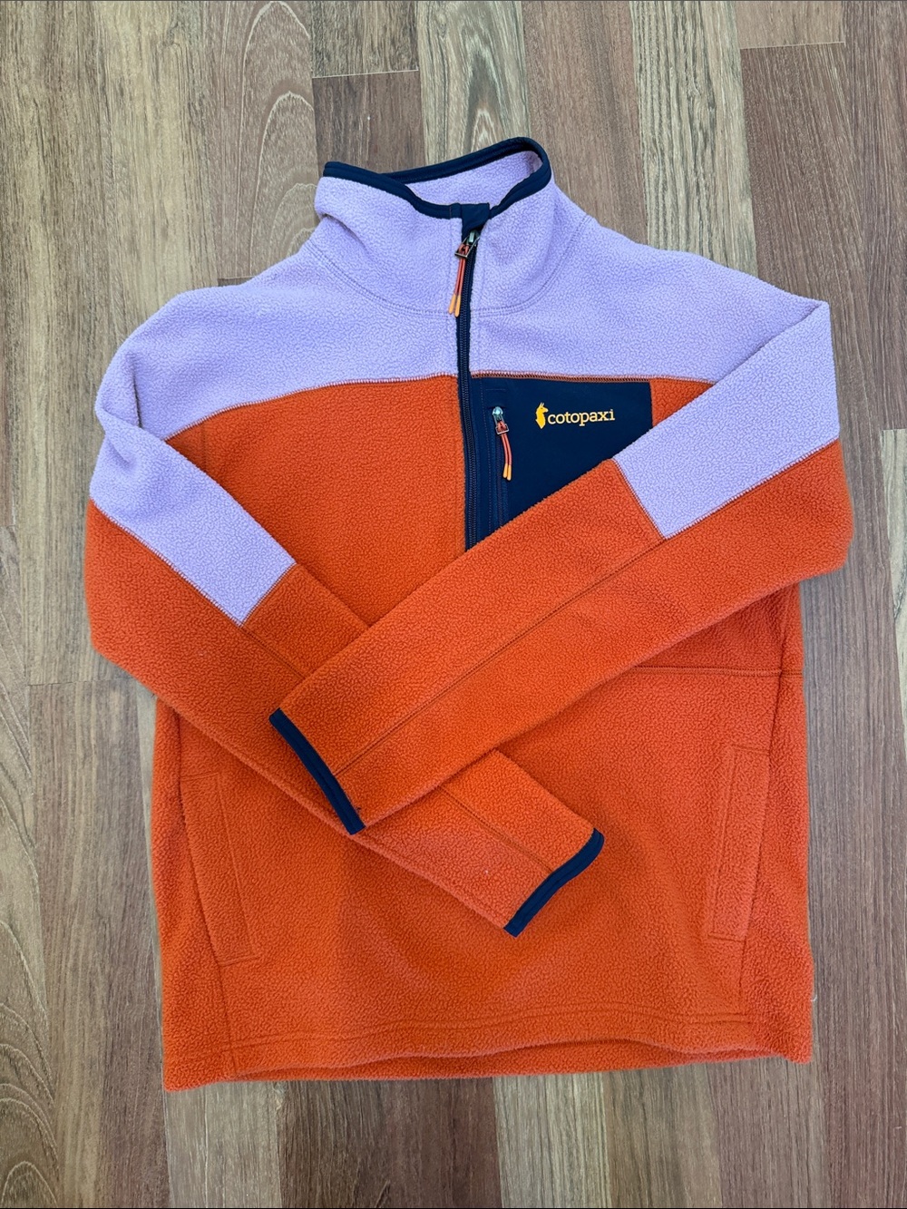 cotopaxi Orange and Lavender Colorblock  Fleece Jacket